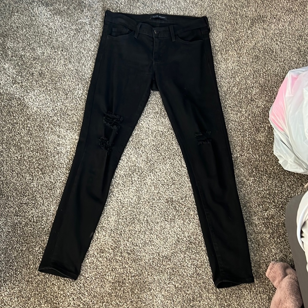 Black flying monkey skinny jeans holes pockets